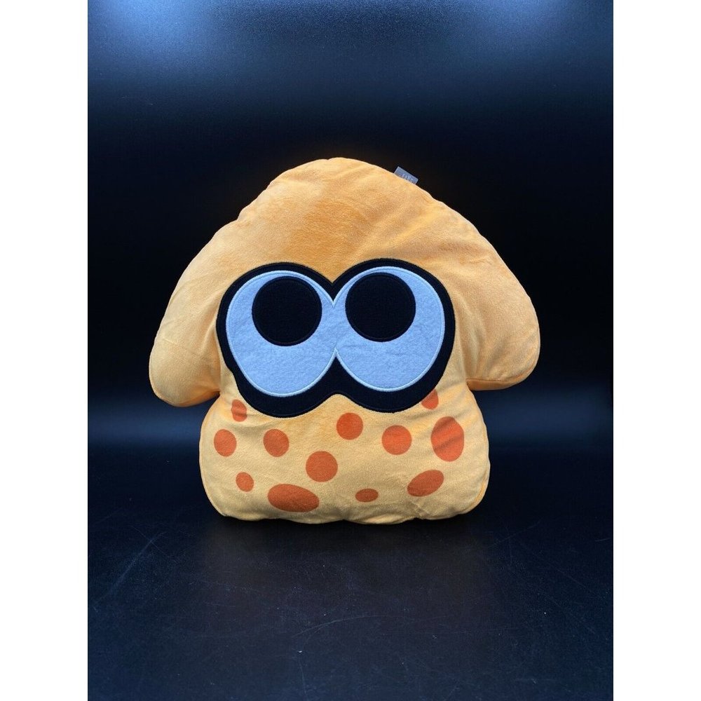 Splatoon Squid Orange Cushion Sanei Nintendo 2015 Grey Tag From Japan